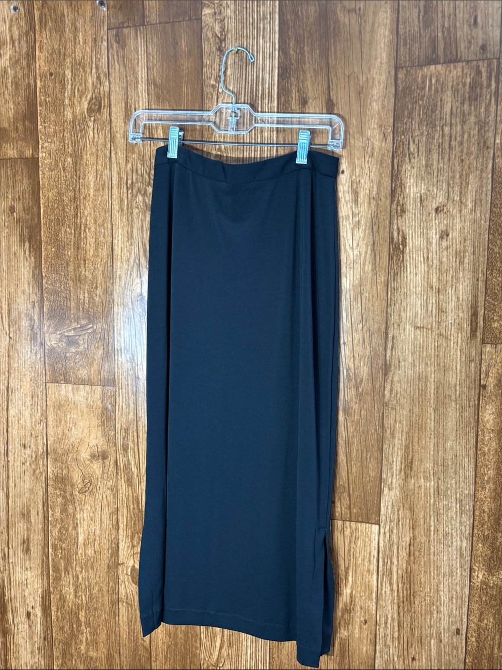 Ann Taylor Black Maxi Skirt with Subtle Side Slit